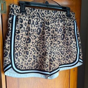 No Boundaries Leopard Print Athletic Shorts